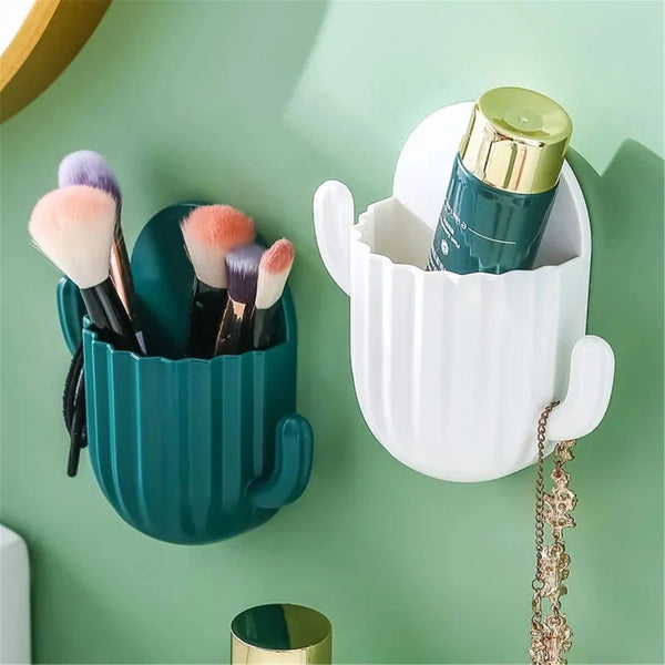 Cactus Toothbrush Holder Wall Mounted Bathroom  Household Items Shelf