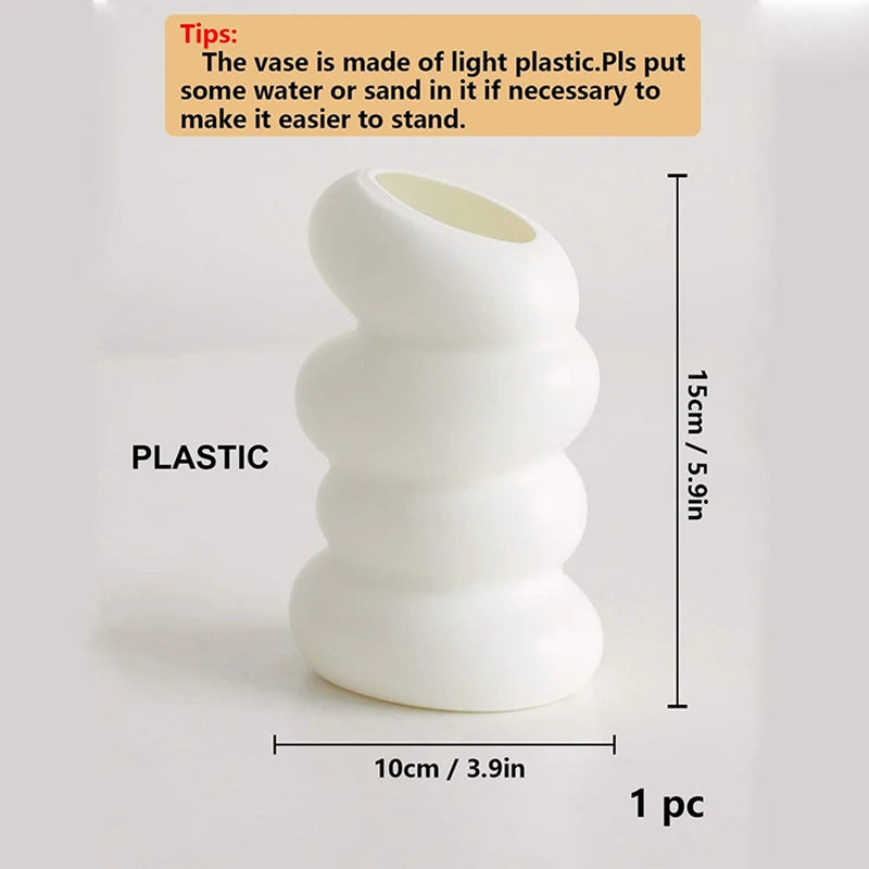 Plastic White Vase