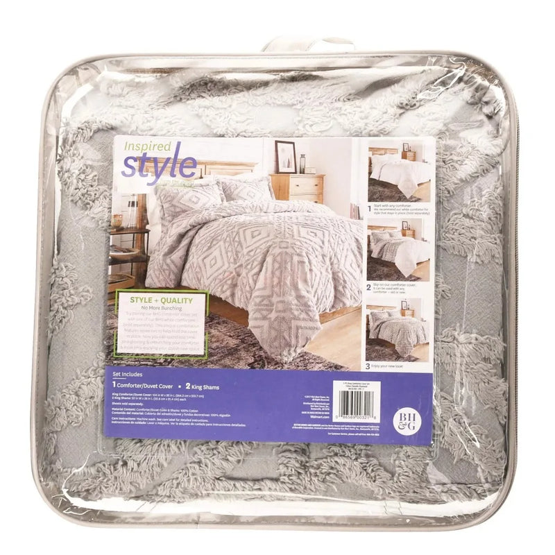 Better Homes Gardens 3-piece Gray Chenille Duvet